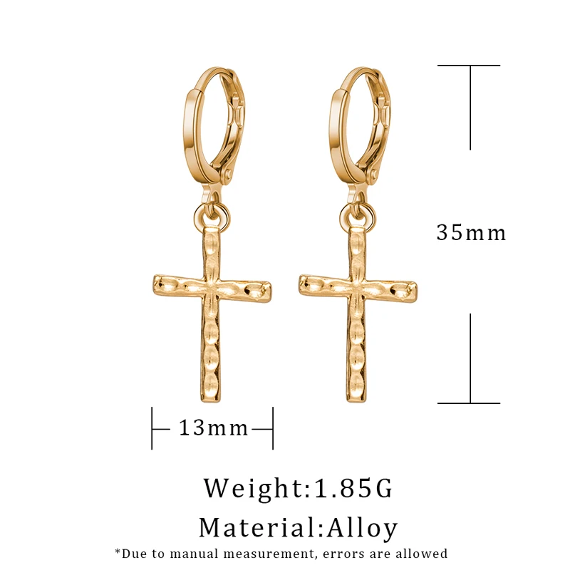 2020 Vintage Geometrické Kríži Visí Visieť Náušnice pre Ženy Módy Lady Gold Drop Náušnice, Módne Moderné Šperky Obrázok 5