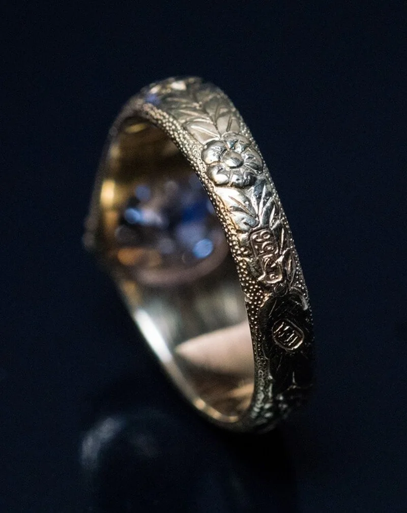 Dámske módne luxusné nádherné Golden Rose okrúhly rez transparentné diamantový svadobný prsteň Obrázok 2