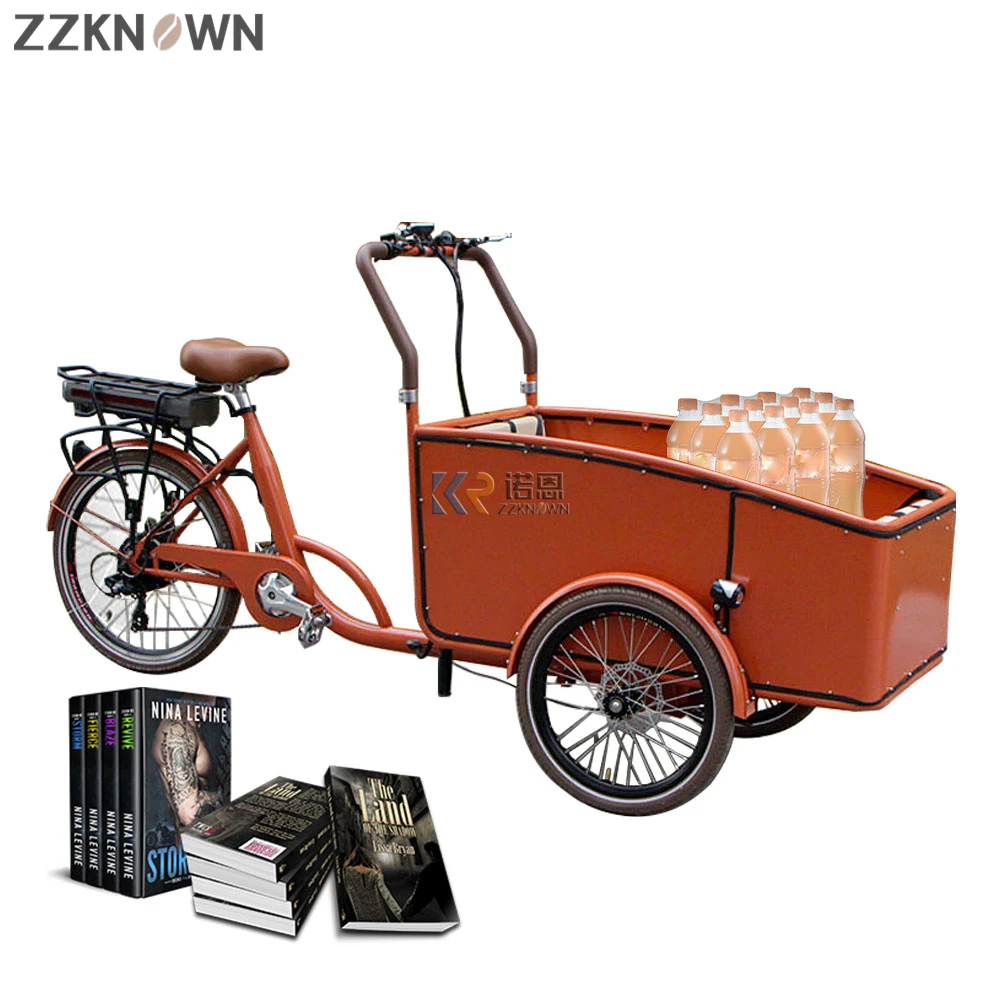 Pedál Nové Dospelých Trojkolky Turistiku Skladací Elektrický Cargo Bicykli Tandem Bicyklov Zadnej Strane Cyklistické Úložný Košík Obrázok 5