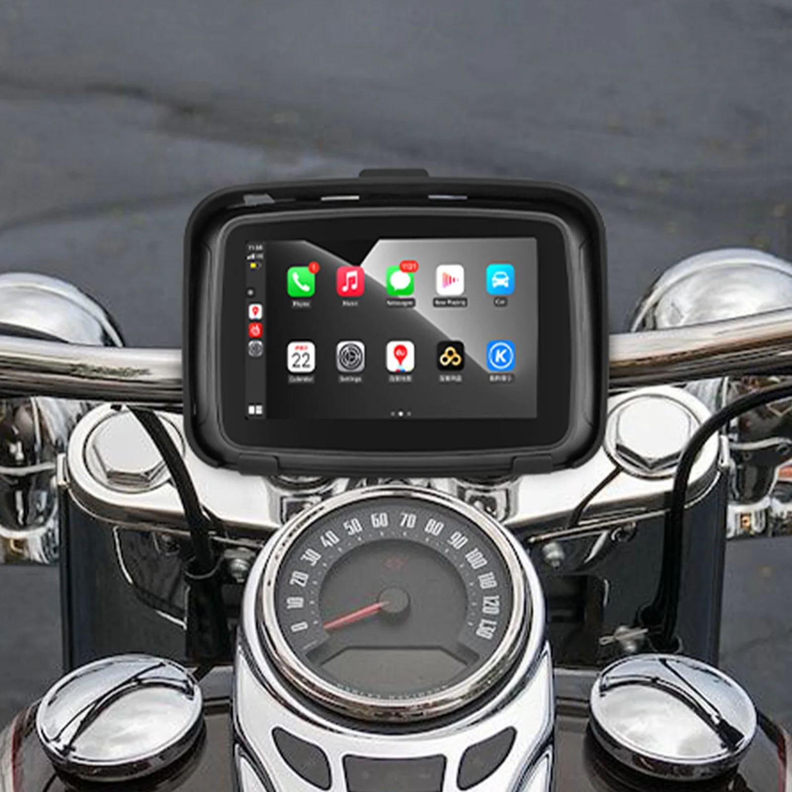 5 Palcový Dotykový Vonkajšie IPX7 Nepremokavé Vonkajšie Prenosné Motocykel Špeciálne Navigator Podporu CarPlay a Android Auto Obrázok 5