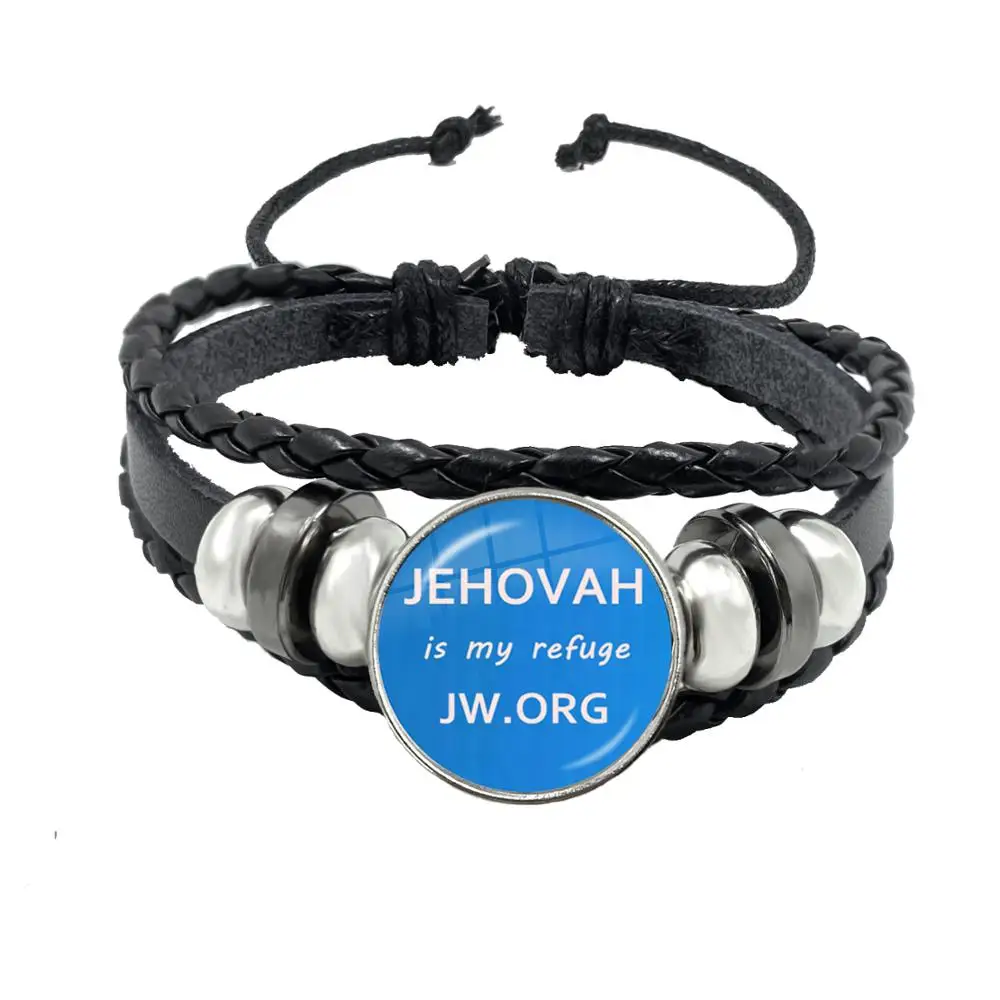 JW.org Náramok Svedkovia Jehovovi Umenie Obrázok 18 mm Sklo Cabochon Čierne Tlačidlo Náramok Šperky Pre Katolicizmus Darček Obrázok 1