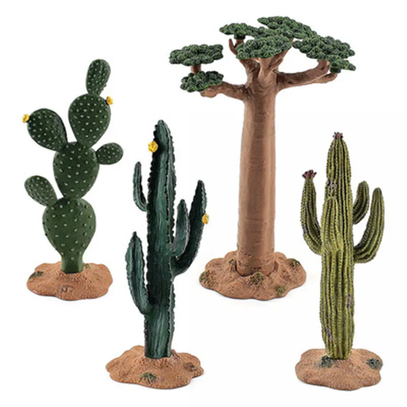 DIY Simulácia Zelená Rastlina Kaktus Strom Obrázok Hračky Baobab Tropického Stromu Statické Dekorácie Scénu, Rekvizity Príslušenstvo Deti Darčeky Obrázok 1