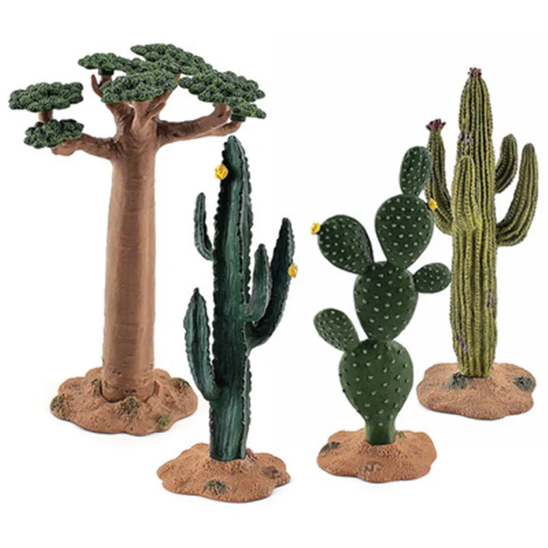 DIY Simulácia Zelená Rastlina Kaktus Strom Obrázok Hračky Baobab Tropického Stromu Statické Dekorácie Scénu, Rekvizity Príslušenstvo Deti Darčeky Obrázok 2