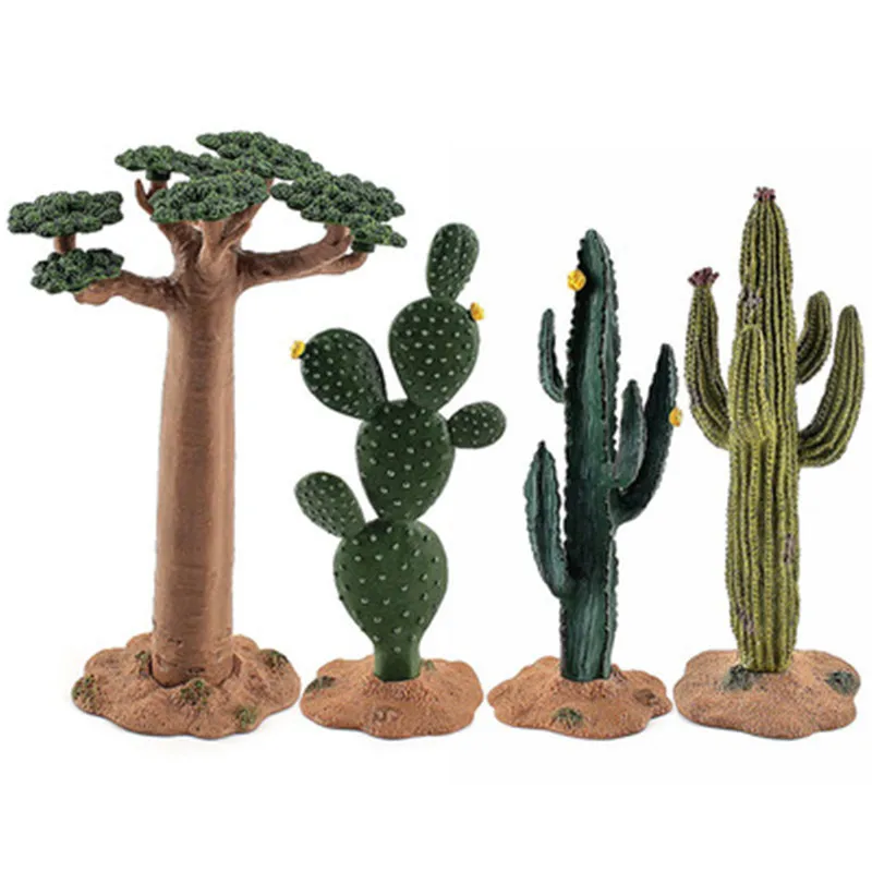 DIY Simulácia Zelená Rastlina Kaktus Strom Obrázok Hračky Baobab Tropického Stromu Statické Dekorácie Scénu, Rekvizity Príslušenstvo Deti Darčeky Obrázok 3