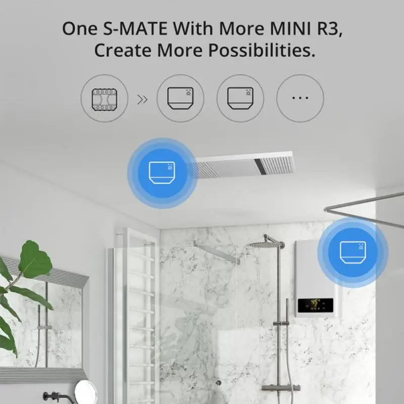 SONOFF MINI R3 16A, Wifi, Bluetooth Smart Switch S S-MATE Prepínač Mate Č Neutrálny Vodič Diaľkové Ovládanie Práce Pre Alexa Domovská stránka Google Obrázok 4