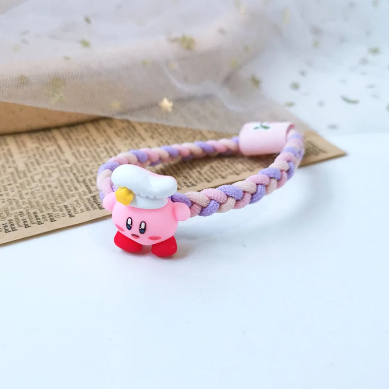 Nové Hry Kirby Vlasy Lano pre Deti Anime Postavy Kirby Waddle Dee Doo Roztomilý gumička Náramok Vlasy Príslušenstvo Kawaii Dary Obrázok 2