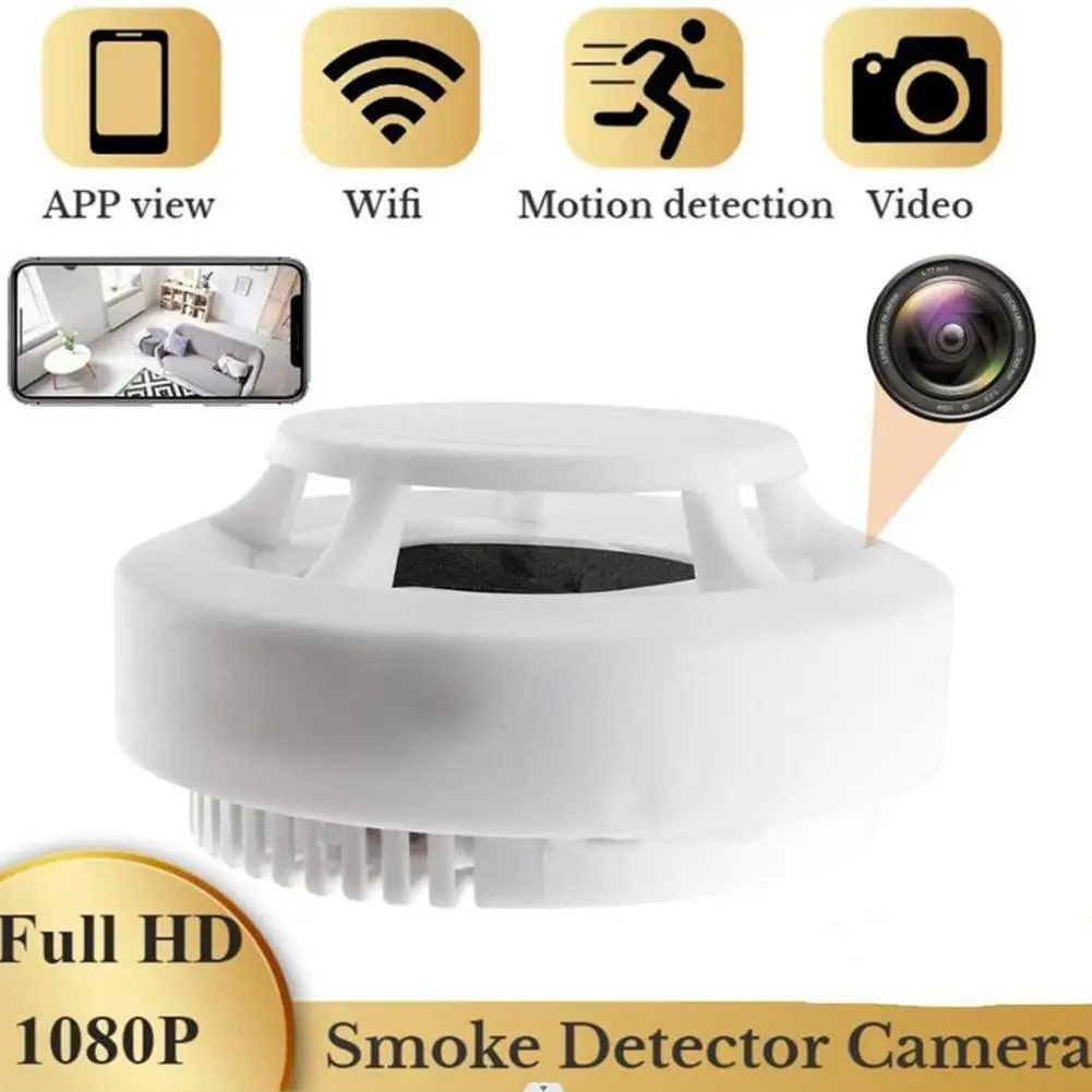 1080p Hd Mini IP Kamera Detektor Dymu, Nočné Videnie Detekcia Pohybu, Video Záznamník, Wifi, Smart Home Security Cam Obrázok 0