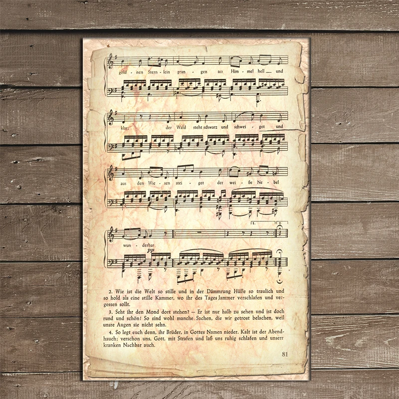 Klasická Hudba Skóre Materiál Papier Nevyžiadanej Vestník Dekorácie DIY Scrapbooking Staré Knihy Stránke Craft Papier Obrázok 1