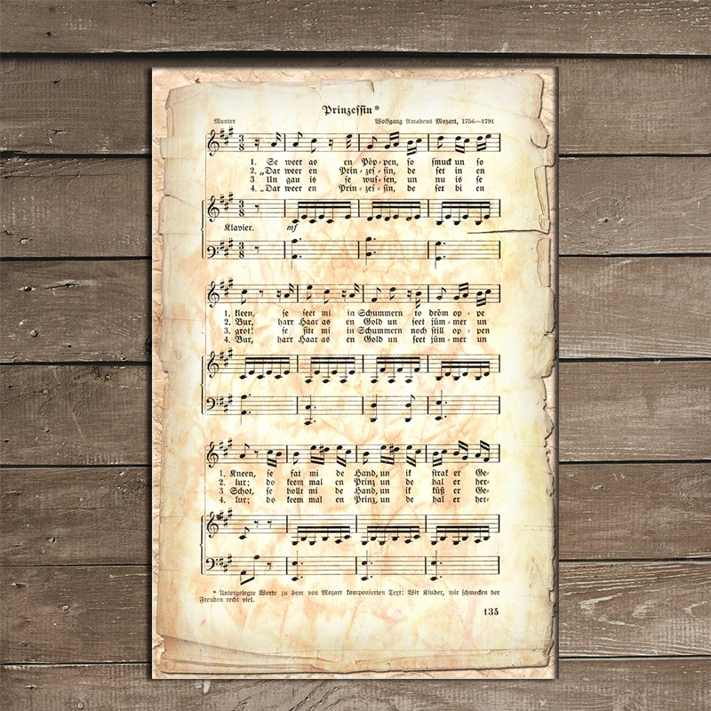 Klasická Hudba Skóre Materiál Papier Nevyžiadanej Vestník Dekorácie DIY Scrapbooking Staré Knihy Stránke Craft Papier Obrázok 2