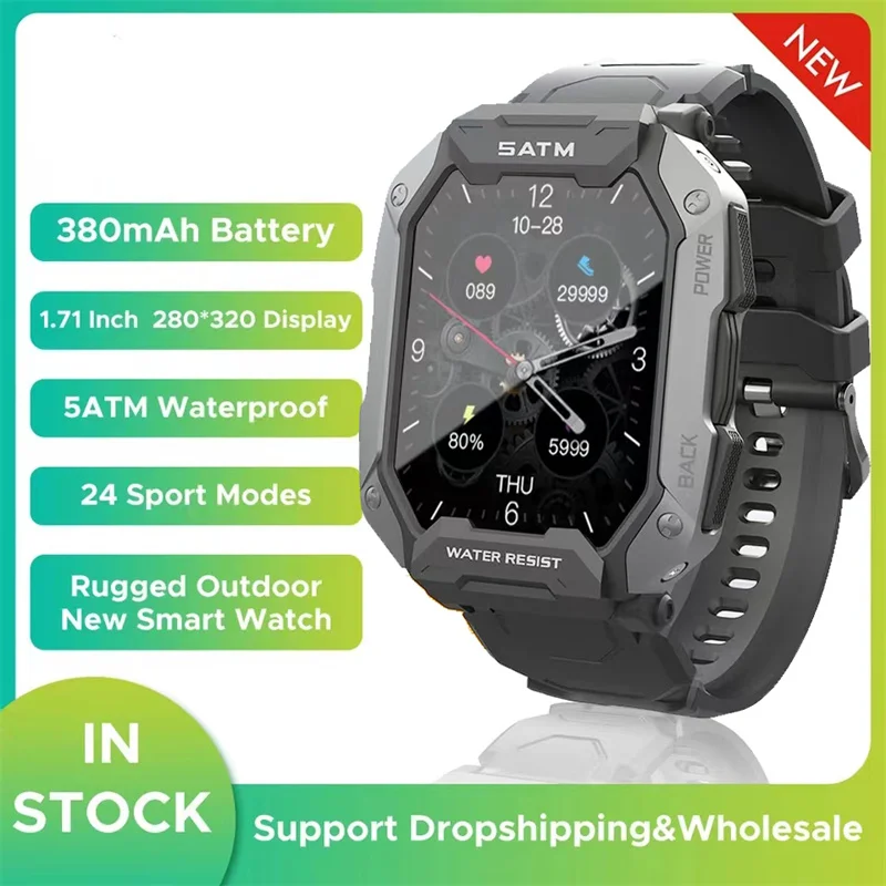 Vonkajšie militar 5ATM Vodotesné hodinky Bluetooth Smartwatch Sport Pre Mužov sledovať 2022 nové hodiny Pre xiao realme huawei telefón Obrázok 3