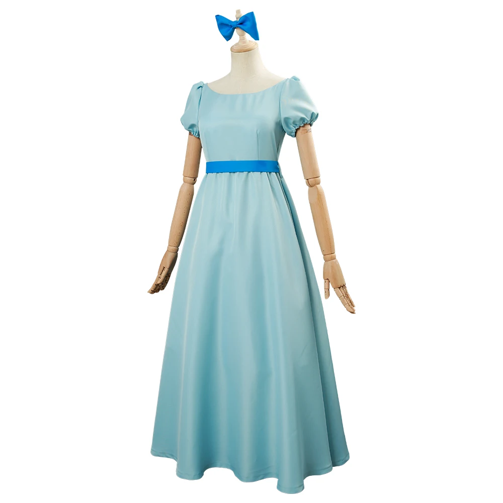 Film Peter Pan Wendy Cosplay Kostým Modrý Princezná Šaty Dospelé Ženy, Dievčatá Oblečenie Halloween Karneval Oblek Obrázok 2