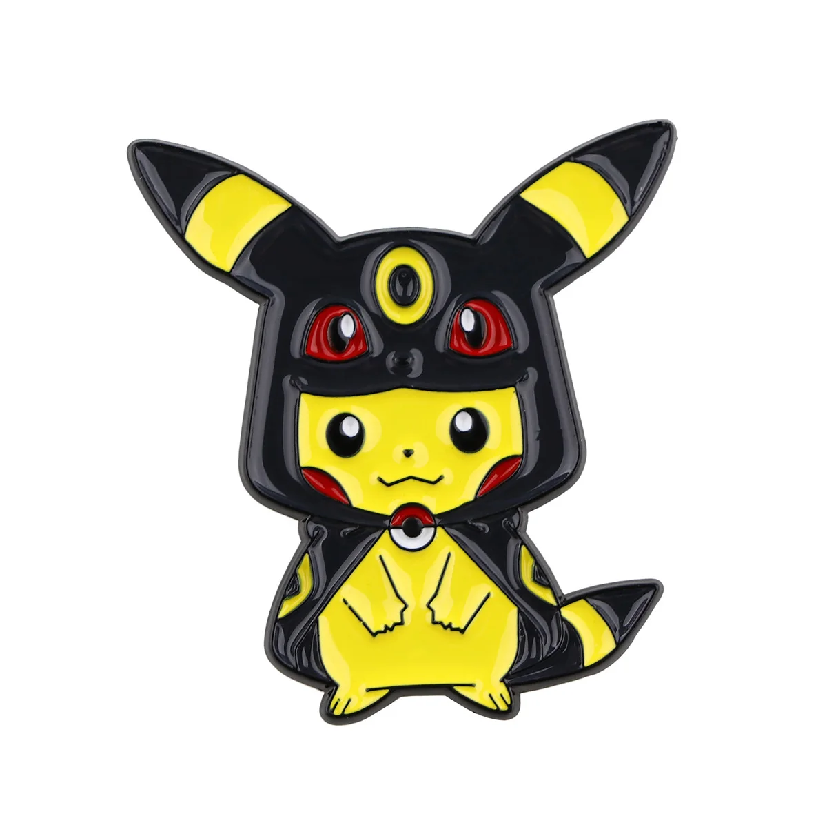Veľkoobchod Kawaii Pokémon Pikachu Preklopke Kolíky pre Batohy Smalt Pin Roztomilý Brošne Borovíc, Odznaky, Šperky, Doplnky, Darčeky Obrázok 5