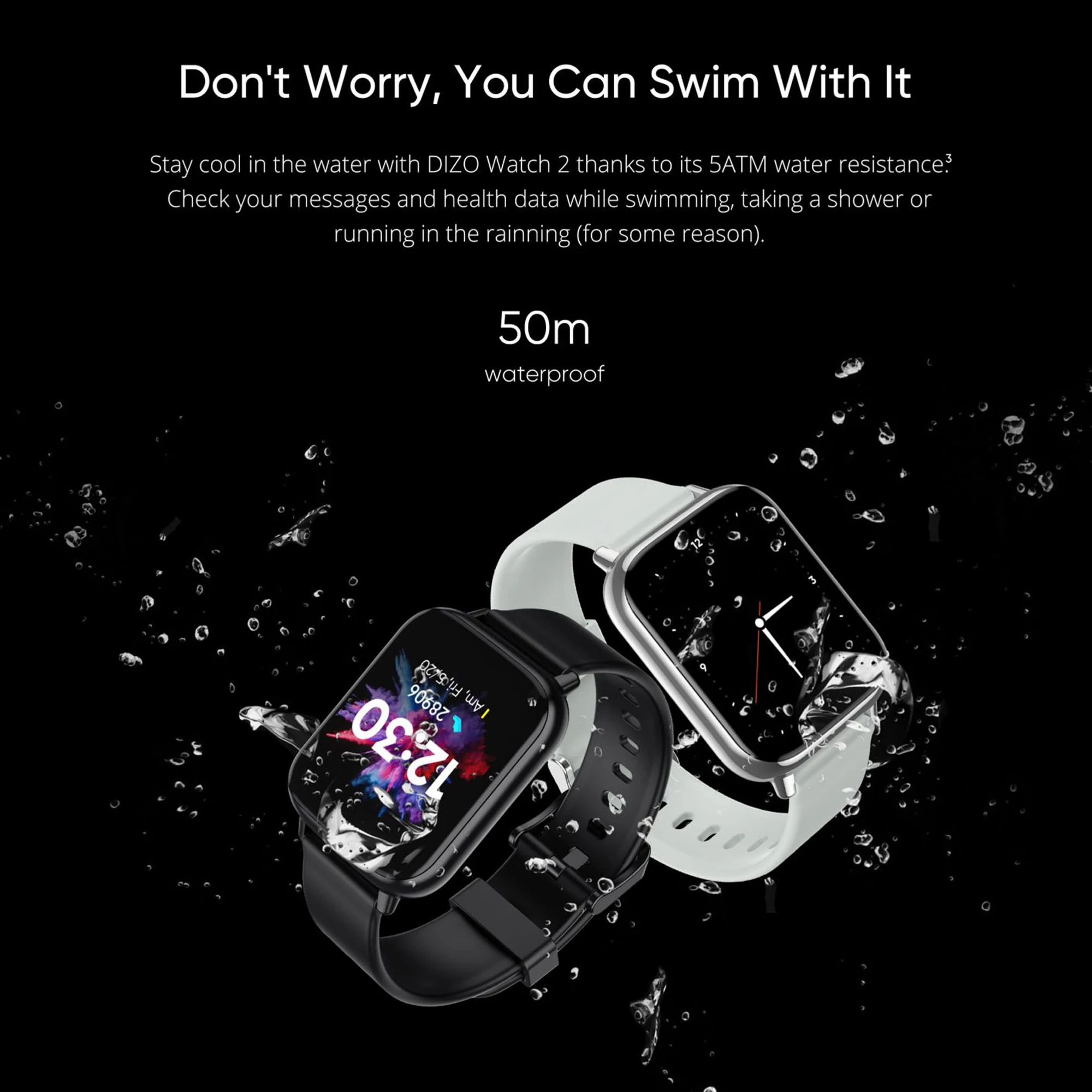 Realme DIZO Sledovať 2 Smart Hodinky 1.69 palcový Full Dotykového Displeja Vodotesný Bluetooth Smartwatch Muži Ženy pre iPhone Xiao Obrázok 4
