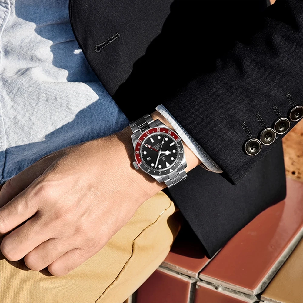 PAGANI DIZAJN 40 MM GMT Automatické Hodinky Pre Mužov Mechancial náramkové hodinky Športové Nepremokavé Hornej Luxusné Sapphire Reloj Hombre 2022 Obrázok 1