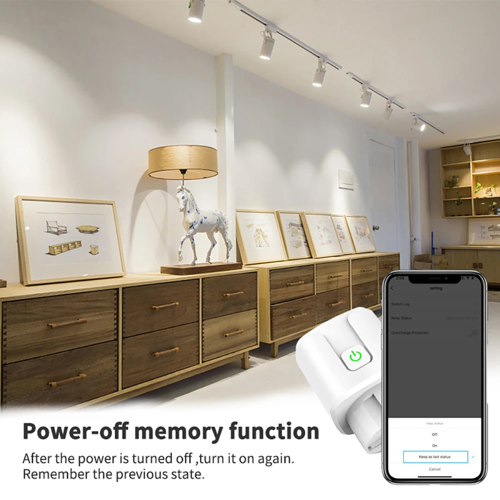 Smart Tuya Plug WiFi Zásuvky 20A Power Monitor 220V Načasovanie Funkciu, Ovládať Zapnutie/Vypnutie Tieto Zariadenia Prostredníctvom IOS Alebo Android Obrázok 2