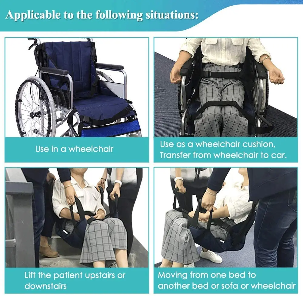 Posuvné Doska pre invalidný Vozík Prenos Pásy na Zdvíhanie Seniorov Pacienta Výťah Pomoci Domáce Použitie Zakázané Pad Hore Dole po Schodoch Výťah Pásu Obrázok 2
