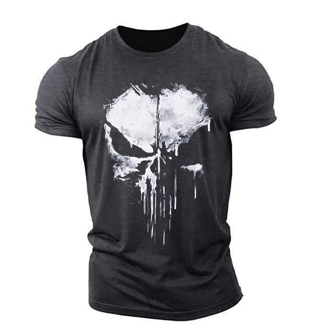Punisher Lebka Grafický Svalov pánske Športové Outdoorové Ľahký Priedušná Pohodlné Strečové tričko 3D Top Tees XXS-6XL Obrázok 0