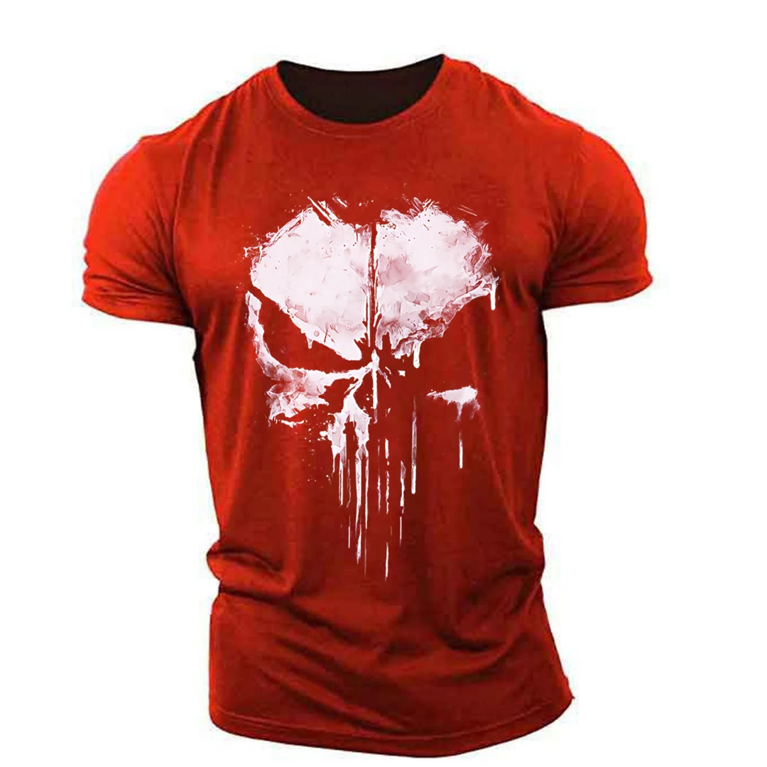 Punisher Lebka Grafický Svalov pánske Športové Outdoorové Ľahký Priedušná Pohodlné Strečové tričko 3D Top Tees XXS-6XL Obrázok 2