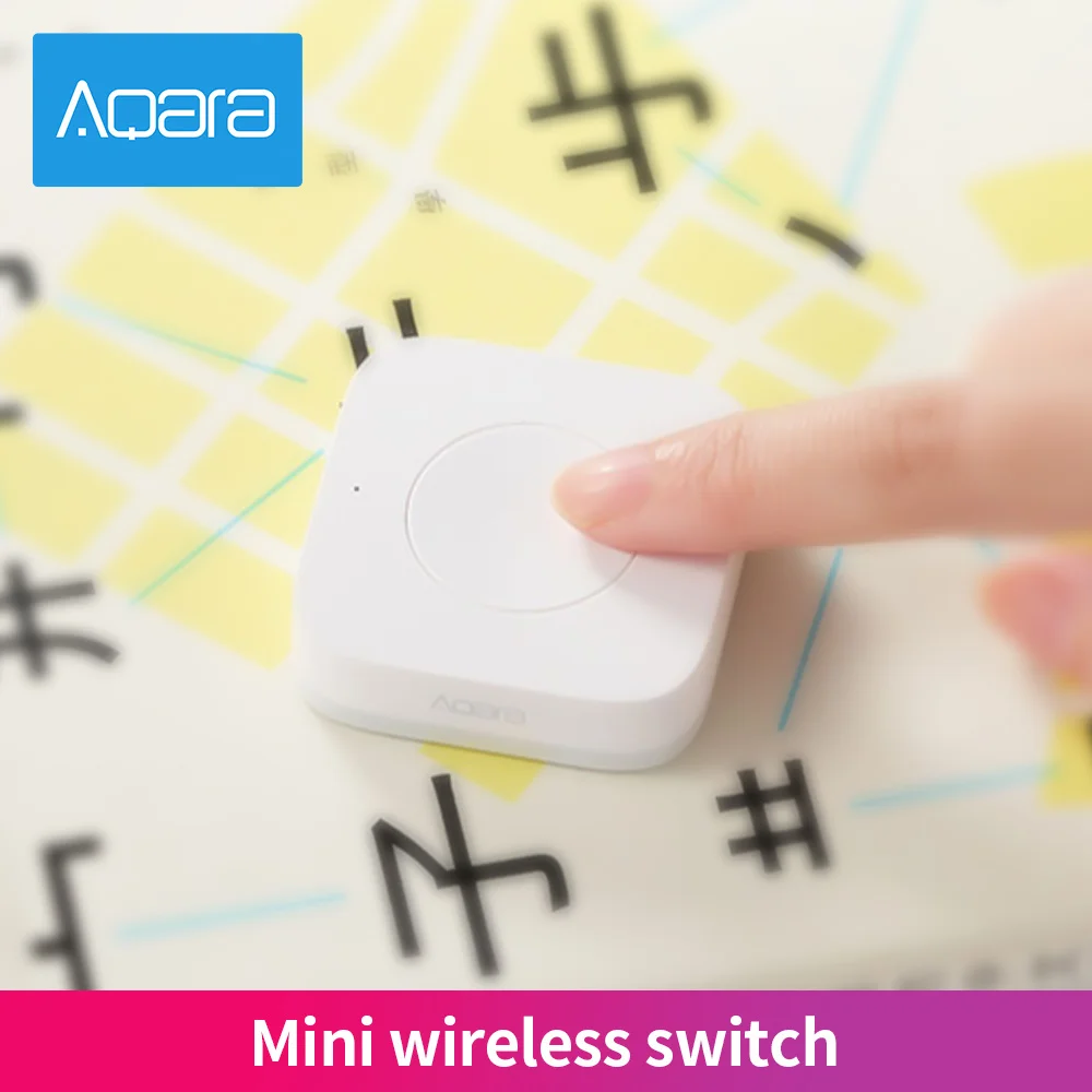 Aqara Mini Prepínač Bezdrôtovej komunikácie Zigbee Spojenie Univerzálny 3-pásmový Ovládacie Tlačidlo pre Smart Home Zariadenia Kompatibilné s Apple HomeKit Obrázok 2