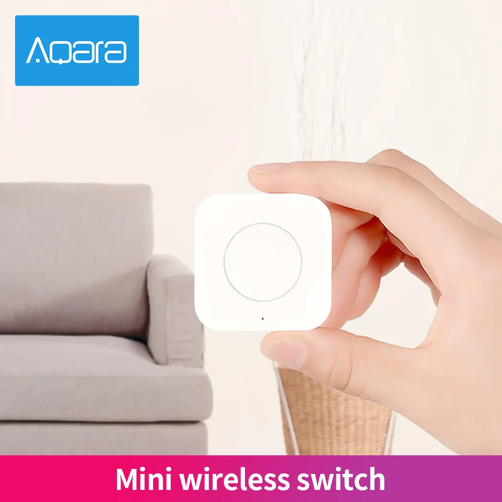 Aqara Mini Prepínač Bezdrôtovej komunikácie Zigbee Spojenie Univerzálny 3-pásmový Ovládacie Tlačidlo pre Smart Home Zariadenia Kompatibilné s Apple HomeKit Obrázok 4