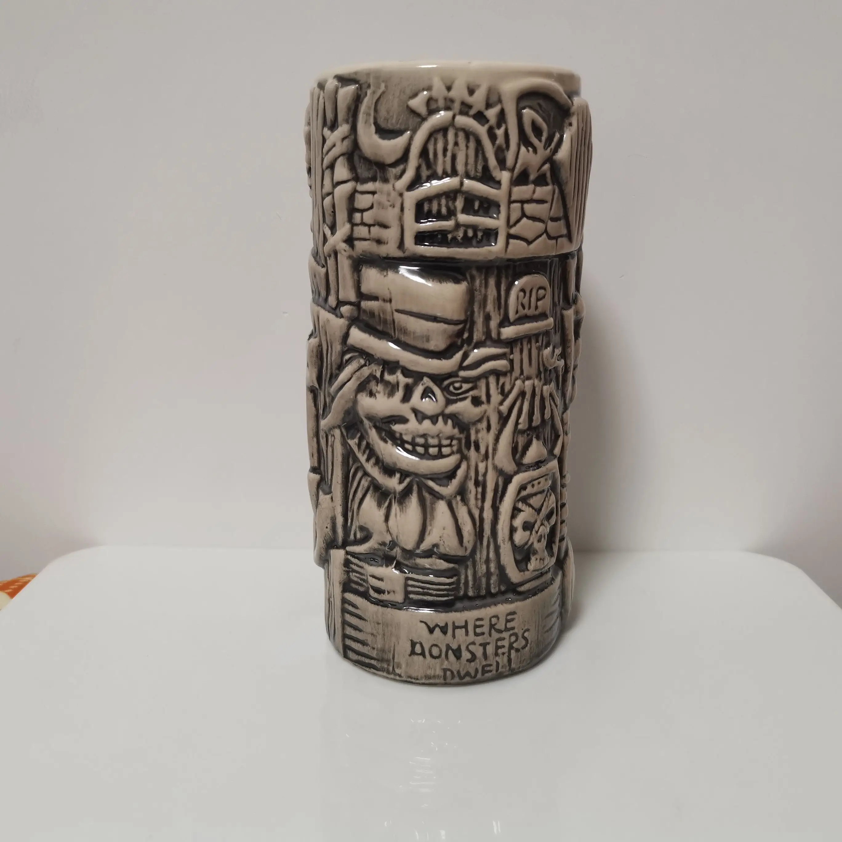 Tiki HRNČEK Havajské Koktailového pohára tvorivé Keramické šálky HALLOWEEN Obrázok 2