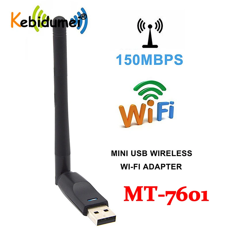 USB WiFi Anténa Bezdrôtovej Sieťovej Karty MT-7601 Pre Digitálny Satelitný Prijímač s Dekodérom Freesat V7 HD V8 Super IP-S2 Pre PC, Notebook Obrázok 0