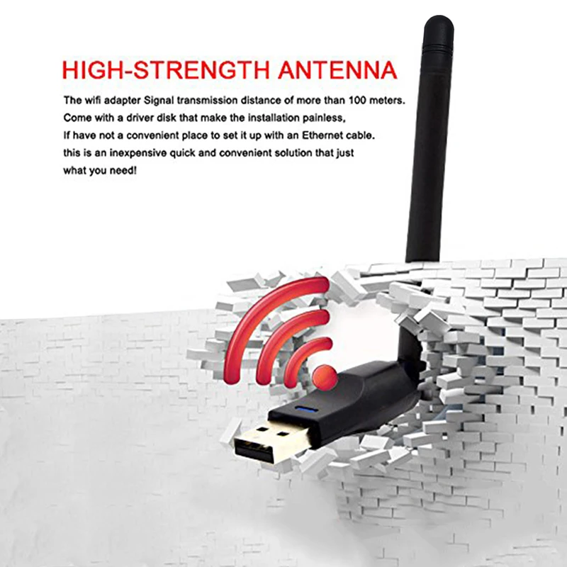 USB WiFi Anténa Bezdrôtovej Sieťovej Karty MT-7601 Pre Digitálny Satelitný Prijímač s Dekodérom Freesat V7 HD V8 Super IP-S2 Pre PC, Notebook Obrázok 5