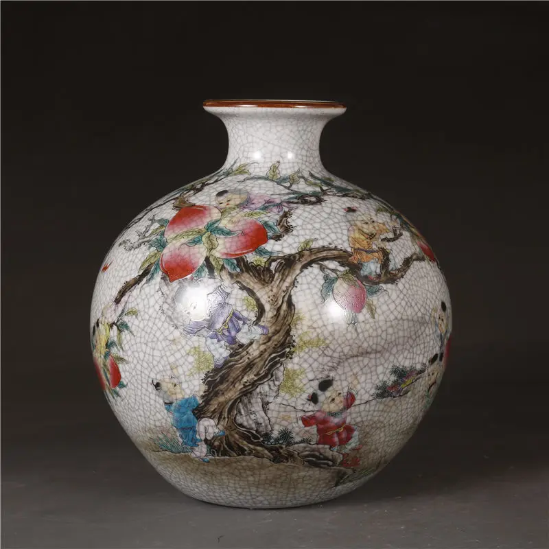 Čínsky Qing Dynastie Modrá A Biela Staré Starožitný Porcelán Jiangnan Vody Meste Vzor Keramická Váza Domov Kabinetu Vybavenie Plavidla Obrázok 2