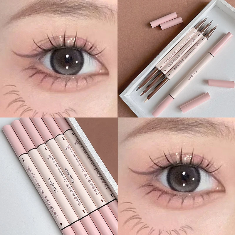 2 V 1 Brown Gél Kontúrovacia Ceruzka Ultra-slim Liquid Eye Liner Tieň Pero Hladký Vysoko Pigment Priadky Gélové Pero Dlhotrvajúci make-up Oči Obrázok 1