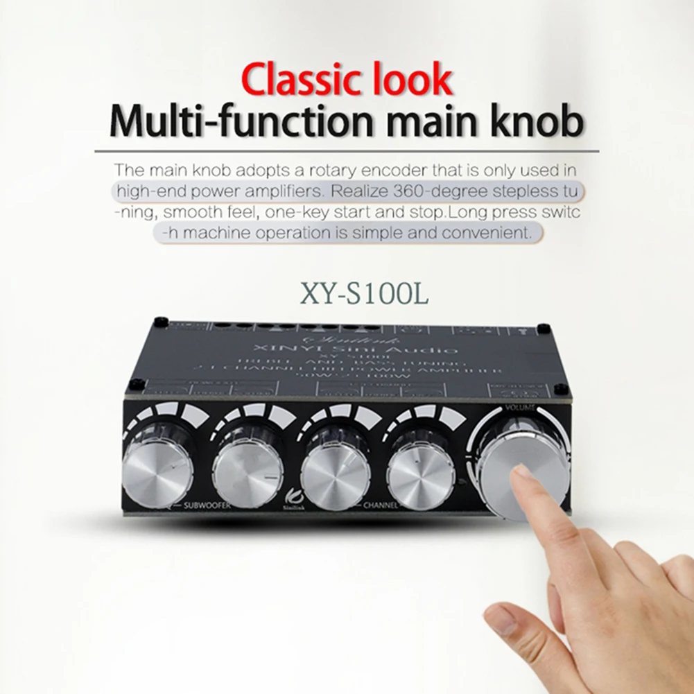 XY-S100L 2x50W + HIFI 100W Digitálne Napájanie Subwoofer Zosilňovač Rada Bluetooth-kompatibilné 5.0 ˇ 2.1 Kanálové Audio Stereo Ekvalizér Obrázok 2