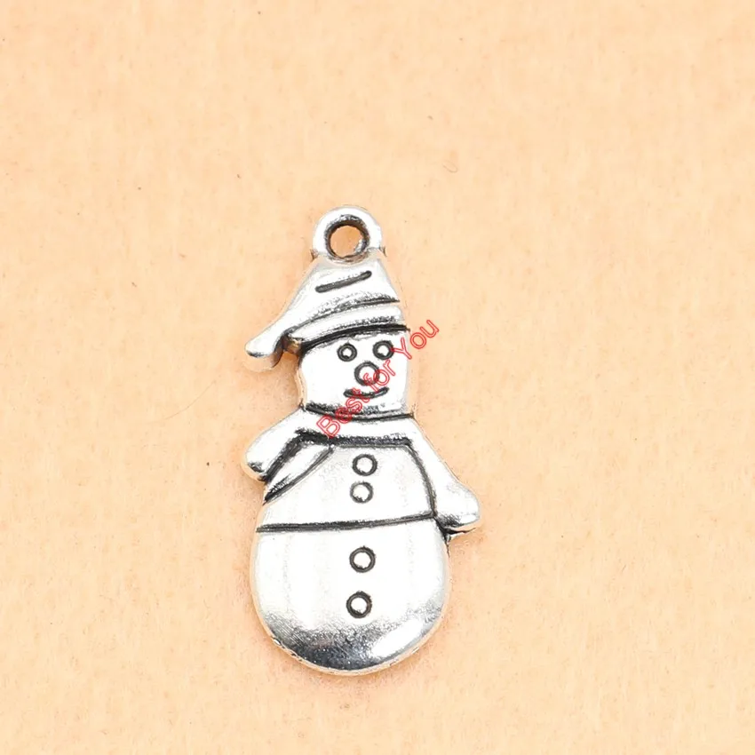 Vianočné Čaro Starožitné Strieborné Pozlátené Snowflake Charms Prívesky nosenie Náramku Šperky, Takže Príslušenstvo 10pcs Obrázok 5