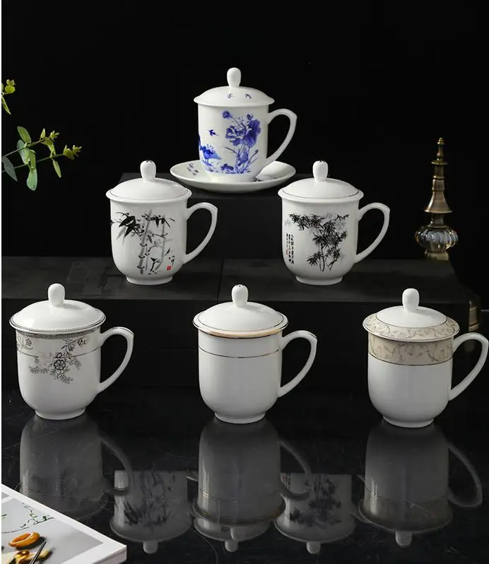 Modré a biele porcelánové Hrnčeky šálky Jingdezhen Kosti Čína keramické teaset teacup kanvica s vekom čajových šálok Obrázok 1
