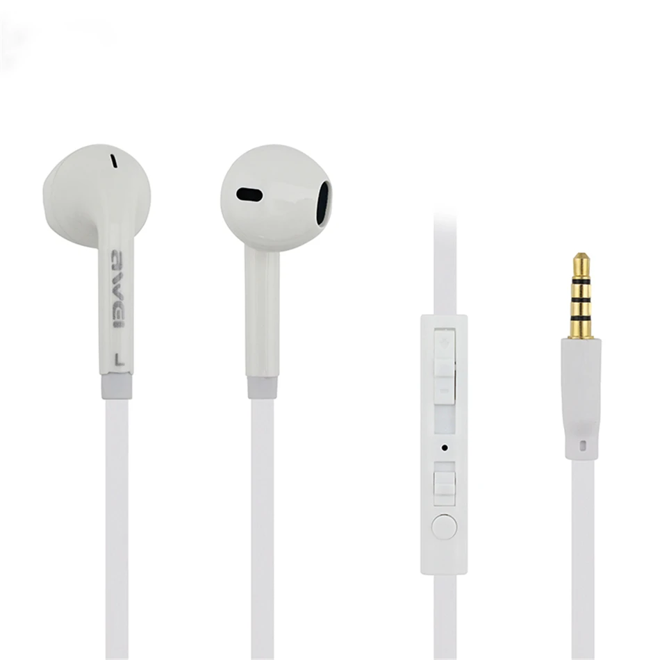 Awei ES-15Hi Drôtové Slúchadlo Pre iPhone, Samsung Slúchadlá Stereo Headset S Mikrofónom, Super Bass In-Ear Slúchadlá Auriculares Obrázok 1
