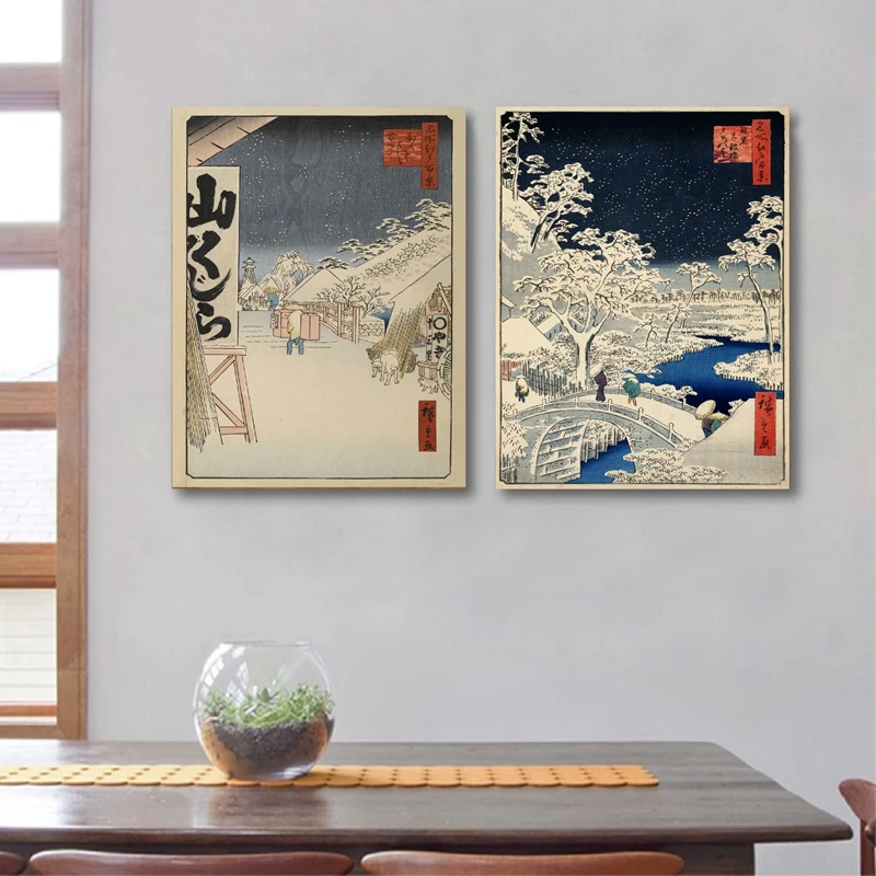 Japonské Tradičné Krajiny Plagát Plátno Art Print , Japonský Štýl Plátno Na Maľovanie Na Stenu Obrázok Domov Stenu Decor Obrázok 3