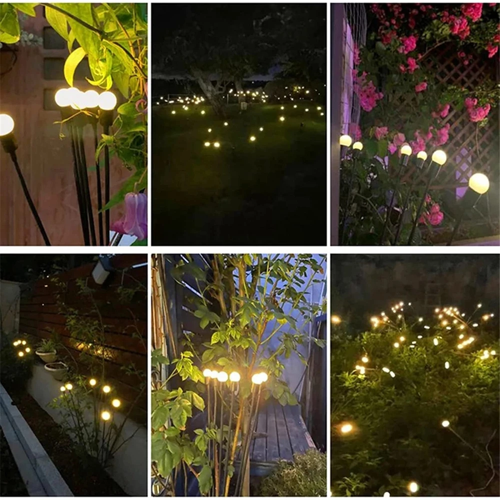 Solárne LED osvetlenie Vonkajšie Záhradné Osvetlenie, Ohňostroj Firefly Kymácející Svetlo Krajiny Osvetlenie na Dvore Cesty, Trávnik, Záhradné Dekorácie Obrázok 2