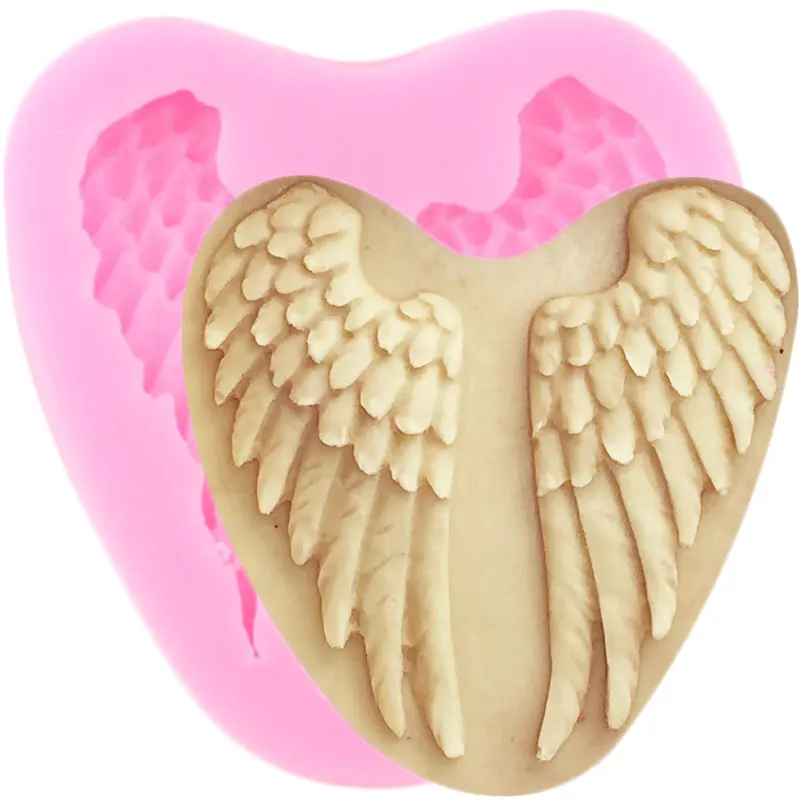 3D Anjel Krídla Silikónové Formy DIY Strany Cupcake Vňaťou Fondant Cake Zdobenie Nástroje Čokoládové Cukrovinky Živice Plesne Kuchyňa Pečenie Obrázok 3
