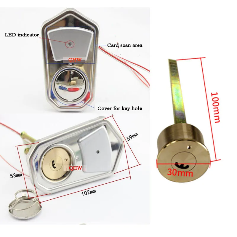 Elektrické RFID Brána Zámok Magnetický AutoLock Swip ID kartu na Odblokovanie Keyless Vstupné Dvere Anti-theft Bezpečnostný Zámok ALEBO Diaľkové Ovládanie Obrázok 1