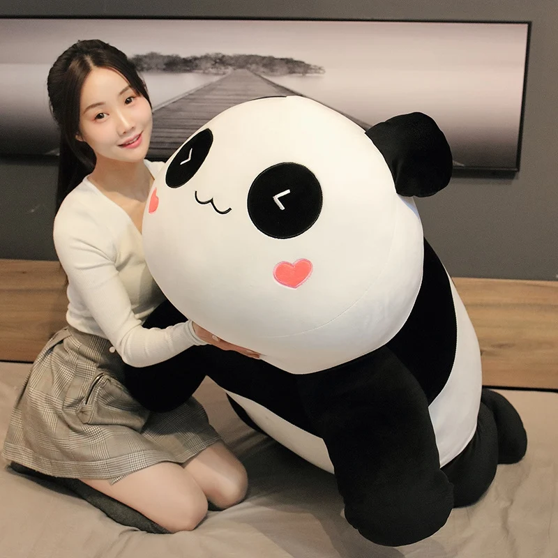 Huggable Nové Roztomilá Panda Veľká Plyšové Hračky Mäkké, Vypchaté Cartoon Zvieratá Medveď Bábika Narodeniny Vianočný Darček Gauč Obliečky Na Vankúš Obrázok 2