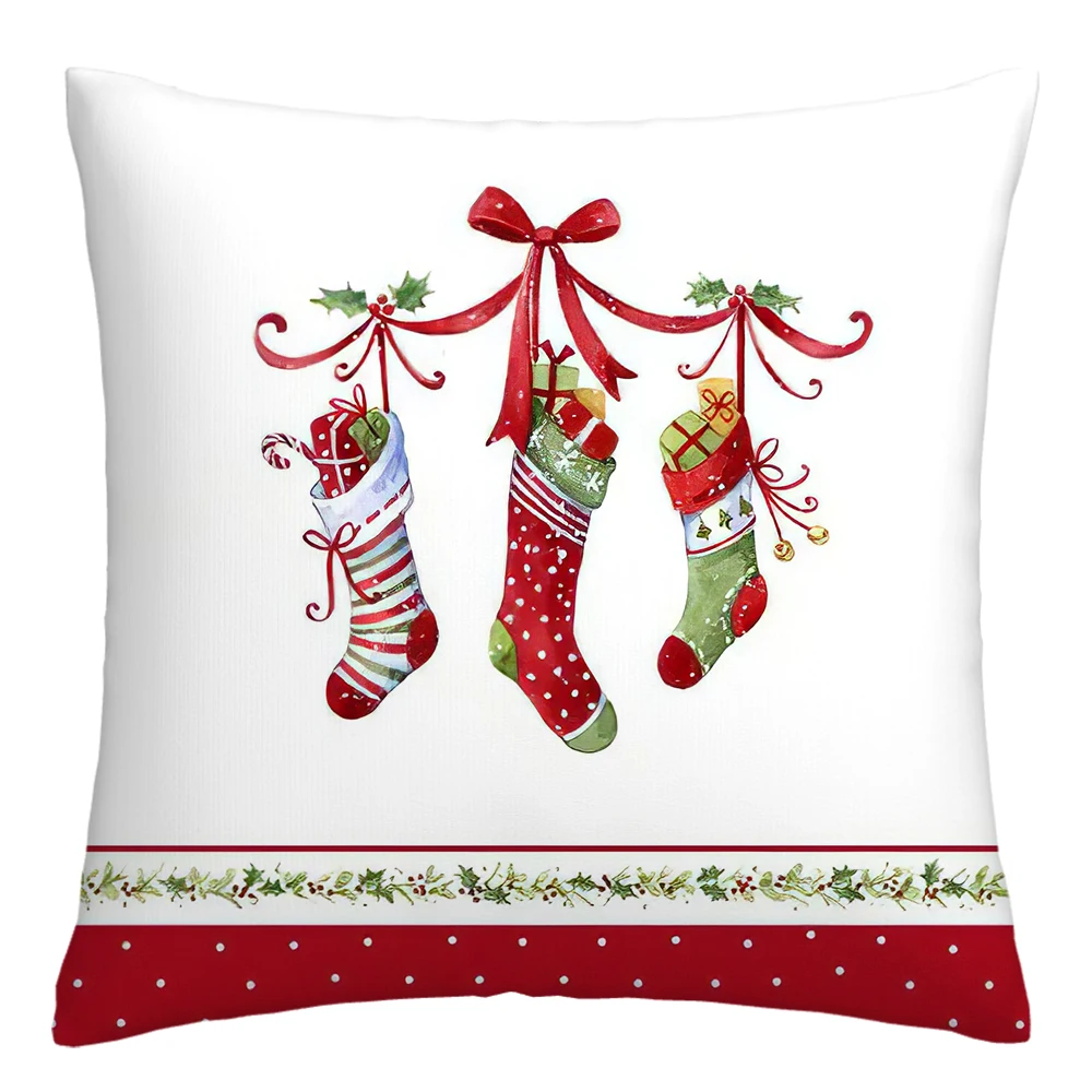 Vianočné snehuliak obliečka na vankúš, obývacia izba gauč vankúš, 60x60 prispôsobiteľné, domáce dekorácie Vianoce Obrázok 3