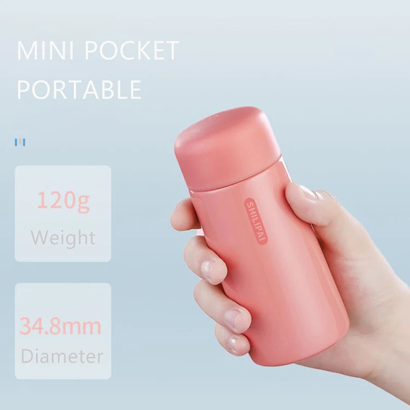 Mini Pocket Termosky Horúcej Vody Fľašu 304 Nerezovej Ocele Pohára, Vákuové Banky Dvojité Steny Kávy Cestovný Pohár Obrázok 3
