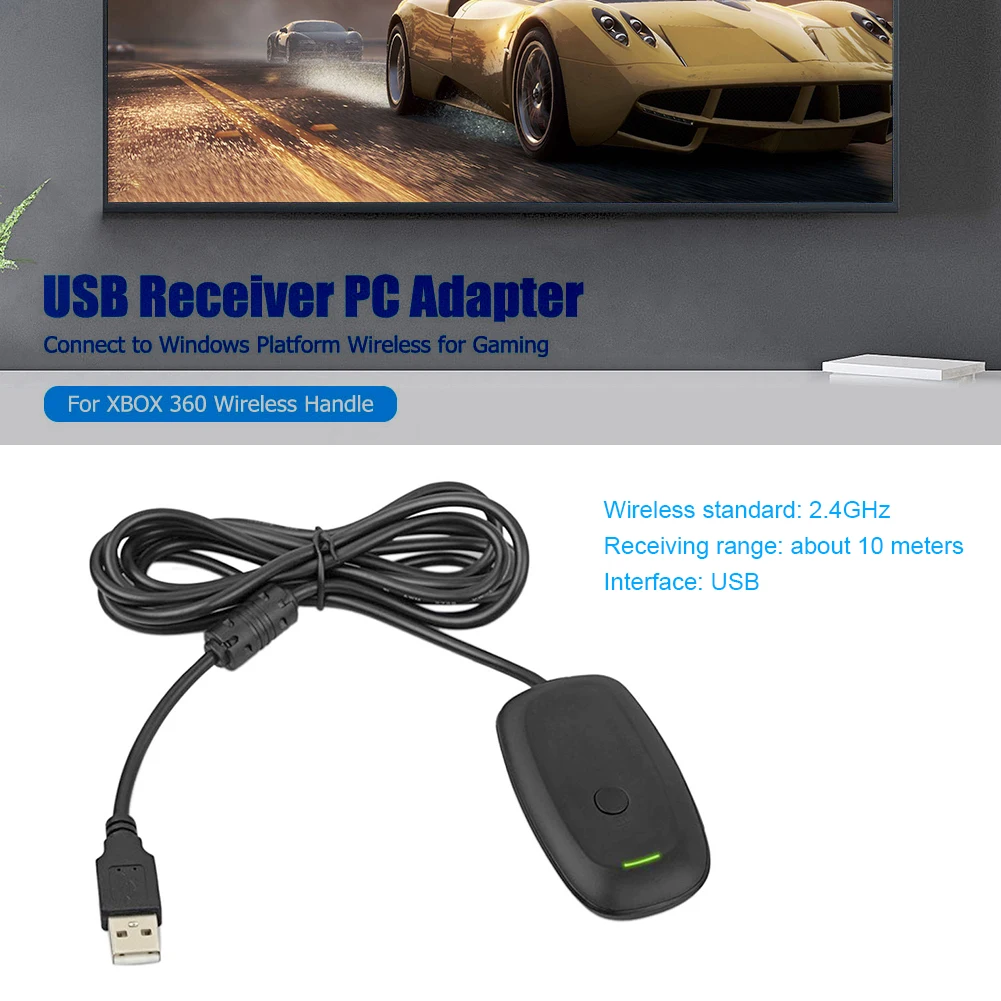 Profesionálny USB Prijímač Podporuje systém Windows XP/Vista Systém Wireless Gamepad USB Prijímač pre Xbox 360 Wireless Rukoväť Obrázok 1
