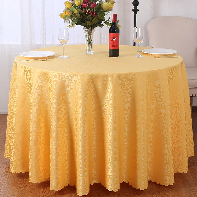 Kolo Luxusné Žakárové Tabuľka Kryt Polyester Textílie Umývateľný Obrus Jedálenský Stôl Ochranný Kryt Pre Domáce Vlastná Reštaurácia Obrázok 3
