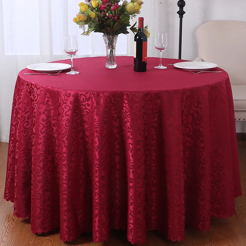 Kolo Luxusné Žakárové Tabuľka Kryt Polyester Textílie Umývateľný Obrus Jedálenský Stôl Ochranný Kryt Pre Domáce Vlastná Reštaurácia Obrázok 4