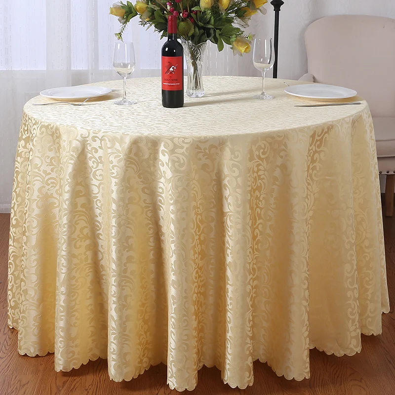 Kolo Luxusné Žakárové Tabuľka Kryt Polyester Textílie Umývateľný Obrus Jedálenský Stôl Ochranný Kryt Pre Domáce Vlastná Reštaurácia Obrázok 5