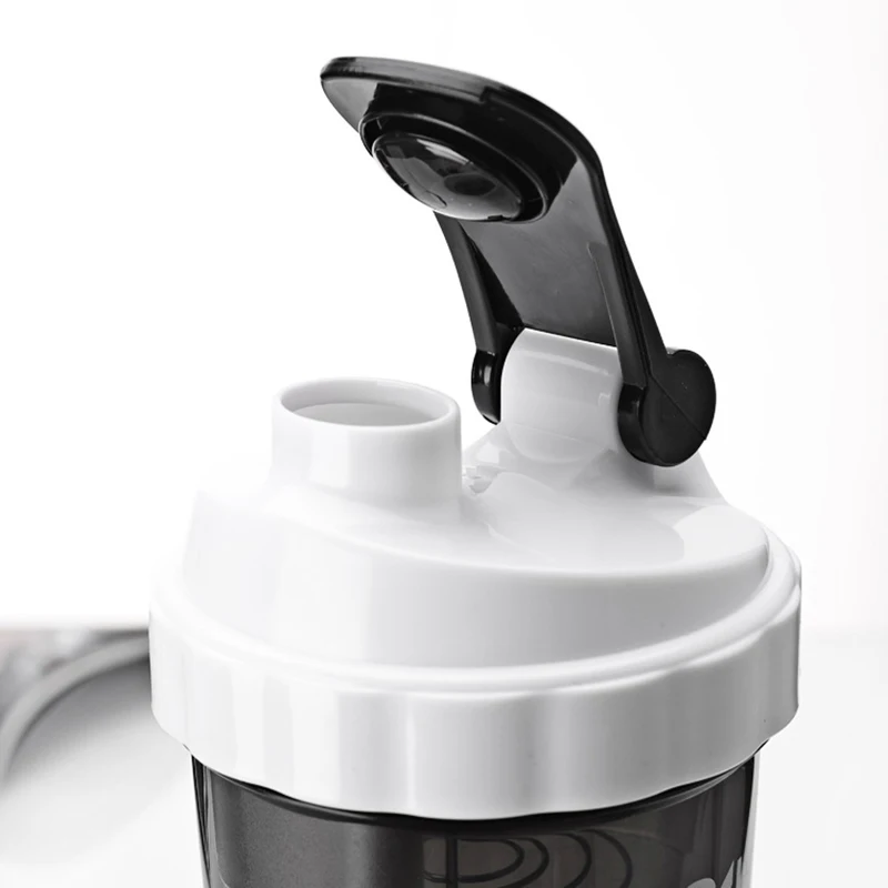 Nová Športová Gym Prášok Shaker Fľaša Vody Pre Mužov BPA Free Bielkovín Trepačke Fľaše 3 Vrstvy Veľkú Kapacitu, Plastové Miešanie Poháre Obrázok 2
