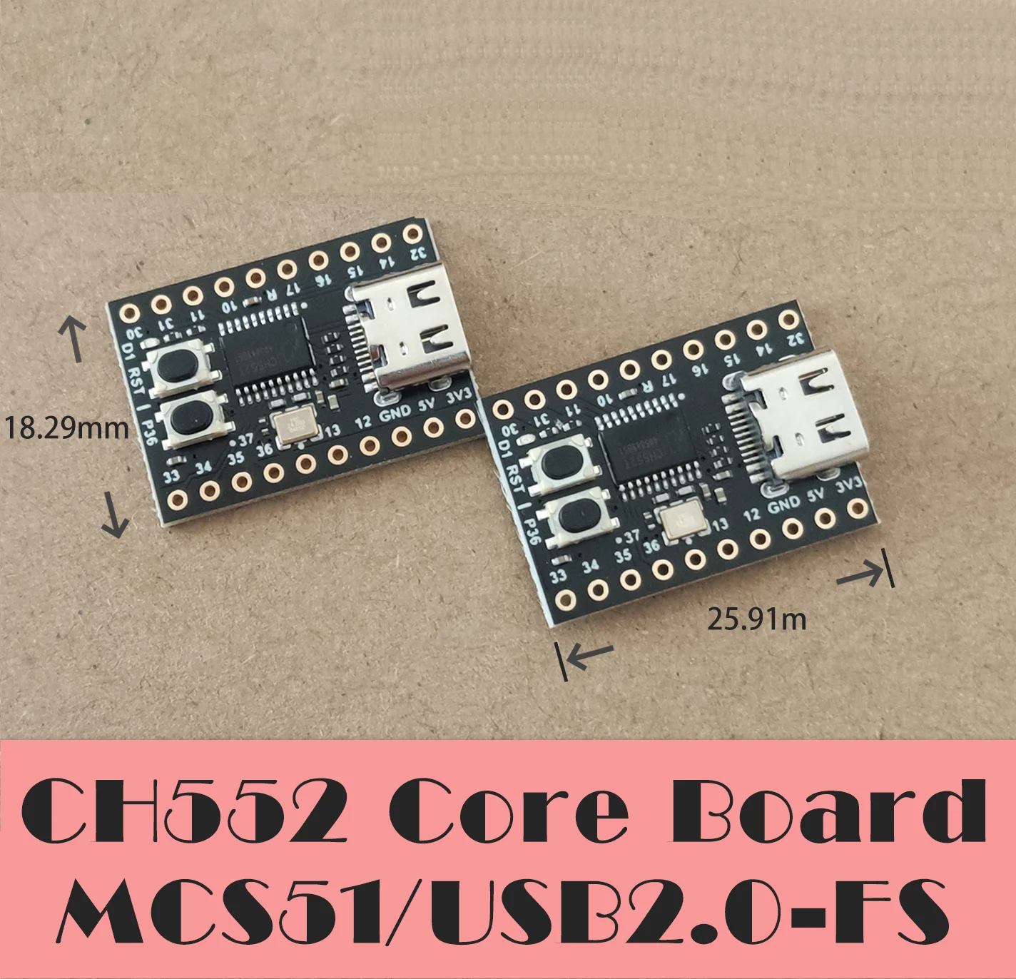 CH552 Mini Základné Dosky Typu-C, USB Vzdelávania Rozvoj MS MCS51 Pre Arduino 51 Minimálne Systémové Dosky Obrázok 0
