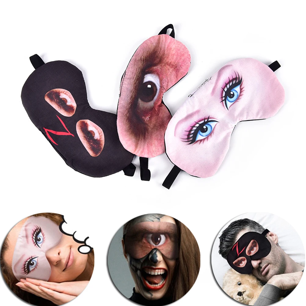 1Pcs Mäkké 3D Spánku Prírodné Masky na Spanie Očná Maska Eyeshade Kryt Odtieň Očí Patch Ženy Muži Prenosné zaviazanými očami Cestovné Eyepatch Obrázok 2