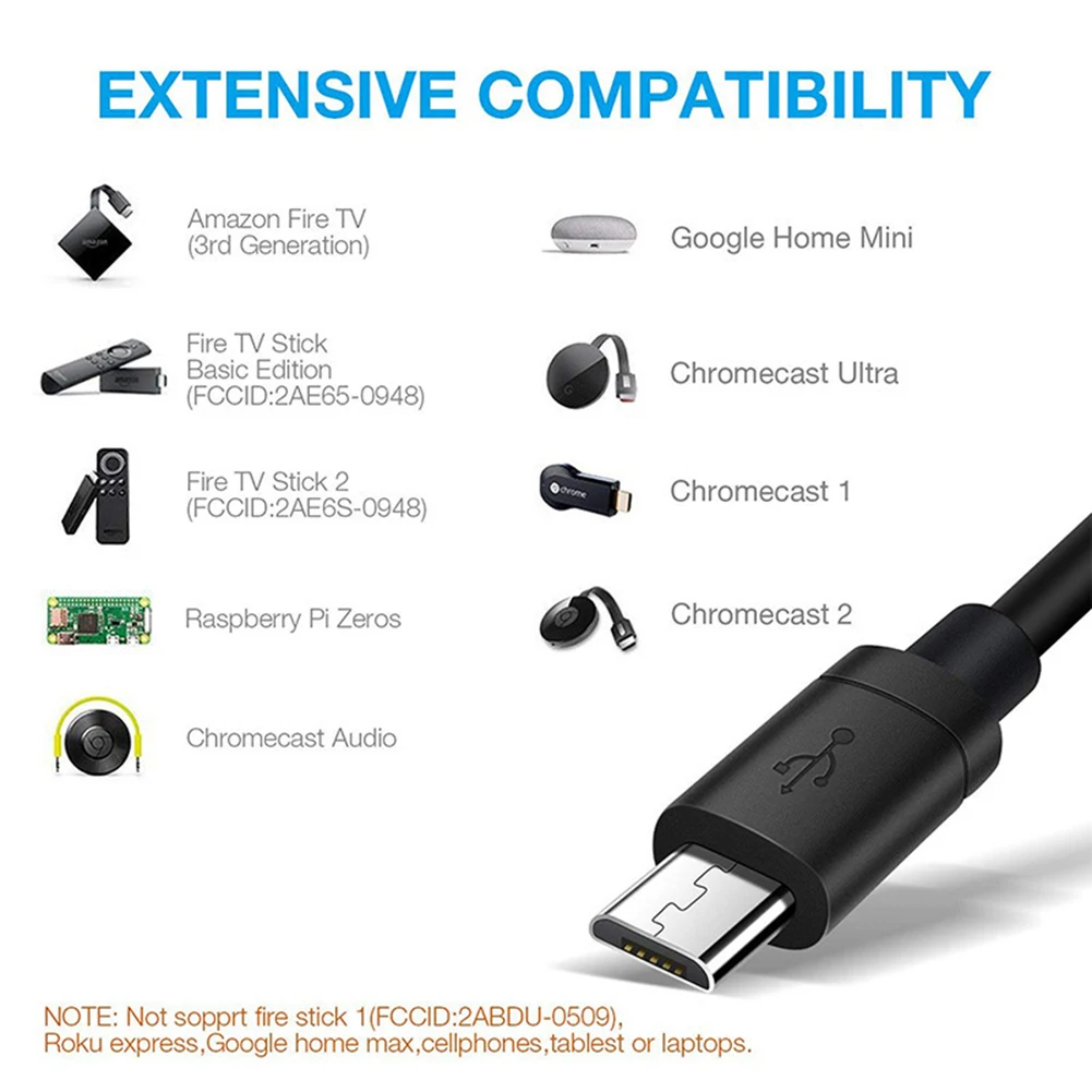 Micro USB Napájanie RJ45 100Mbps Adaptér pre Chromecast/Požiaru TV Stick Sieťová Karta Televízie Ethernet Prevodník Príslušenstvo Obrázok 2
