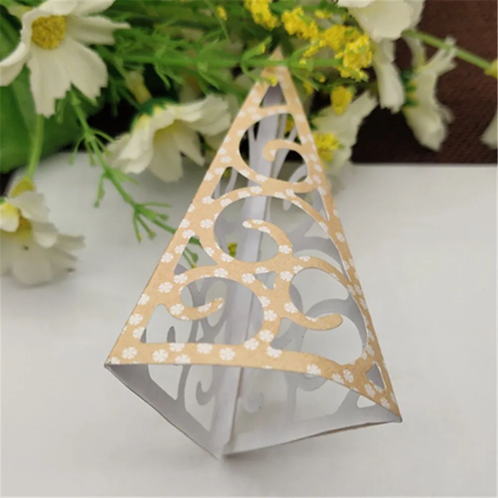 3D trojuholník rezanie kovov zomrie rez die formy Vianočné kvet, listy Zápisník papier plavidlá nôž plesne čepeľ punč blany zomrie Obrázok 4