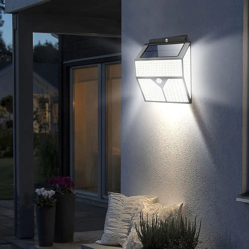436 LED Solárne Lampy PIR Snímač Pohybu Nástenné svietidlo Vonkajšie Nepremokavé Dvore Bezpečnostné Lampy VIESŤ Svetlá pre Záhradné Dekorácie Obrázok 1